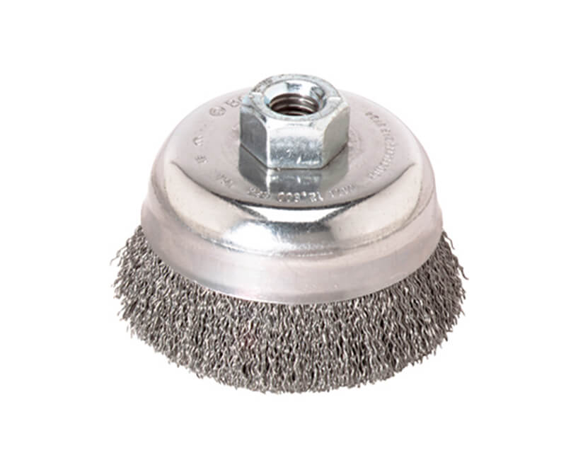 4" Crimped Wire Cup Brush Carbon Steel