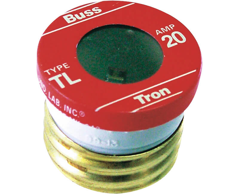 20 AMP Edison Base Plug Fuse - 3/Card