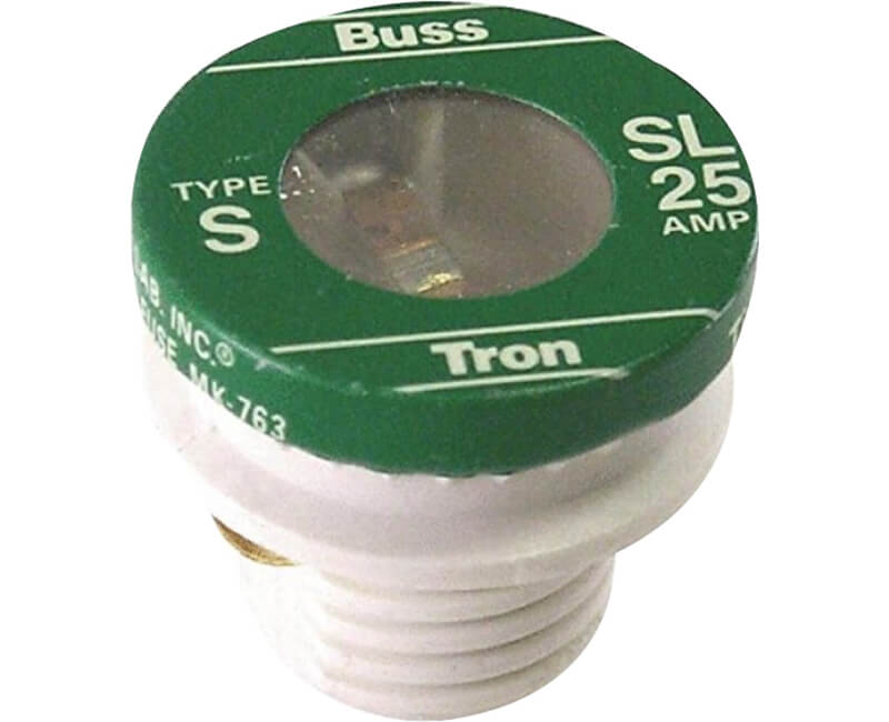 25 AMP Rejection Base Plug Fuse - 4/Box