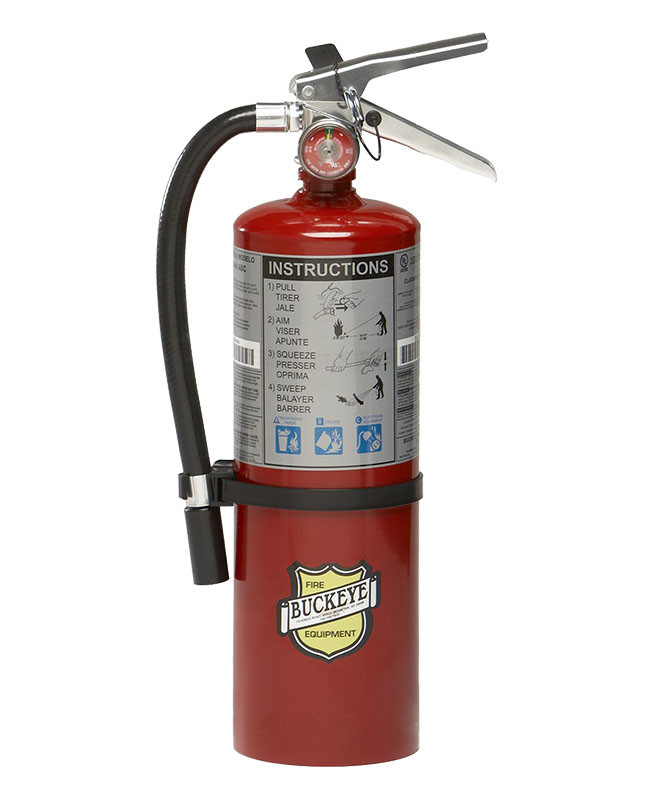 5 LB ABC RECHARGEABLE FIRE EXTINGUISHER WALL MOUNT