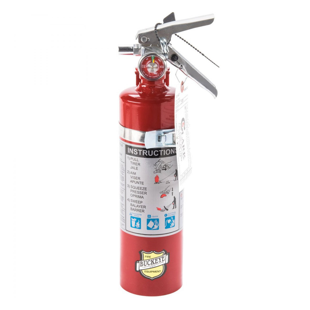 2.5 LB ABC RECHARGEABLE FIRE EXTINGUISHER W/ VEHICLE BRACKET