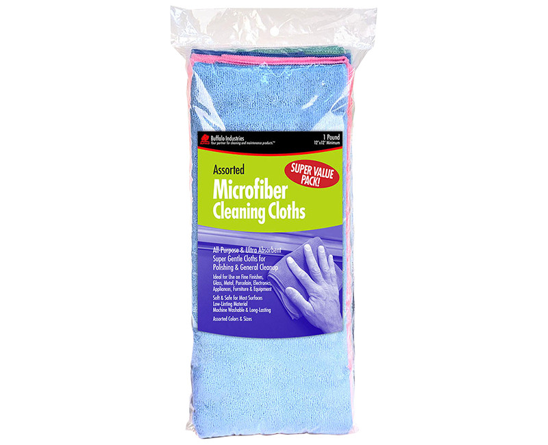ASSORTED MICROFIBER CLEANING CLOTHS 1LB PACK