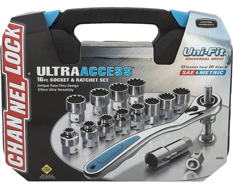 16 Piece Ultra Socket Set Uni-Fit