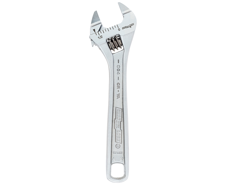 4" Adjustable Wrench Extra Slim Jaw Wide - Chrome