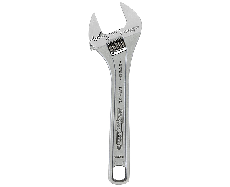 6" Adjustable Wrench Wide - Chrome