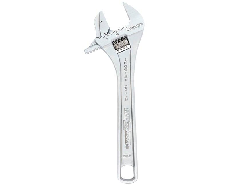 8" Adjustable Wrench Reversible Jaw Wide - Chrome