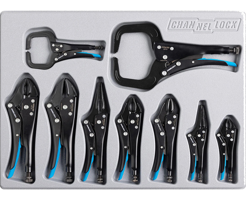 9 PIECE LOCKING PLIERS SET WITH TRAY