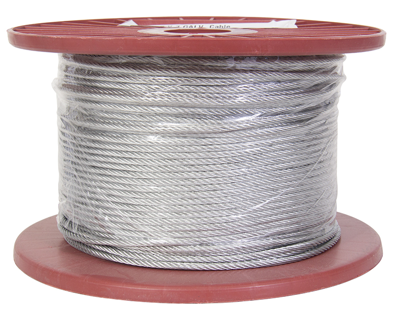 1/8" - 7 X 7 Galavanized Wire Rope - 500' Reel