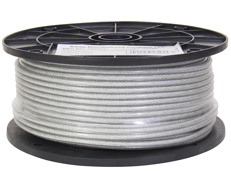 3/32" - 7 X 7 Plastic Coated Wire Rope - 250' Reel