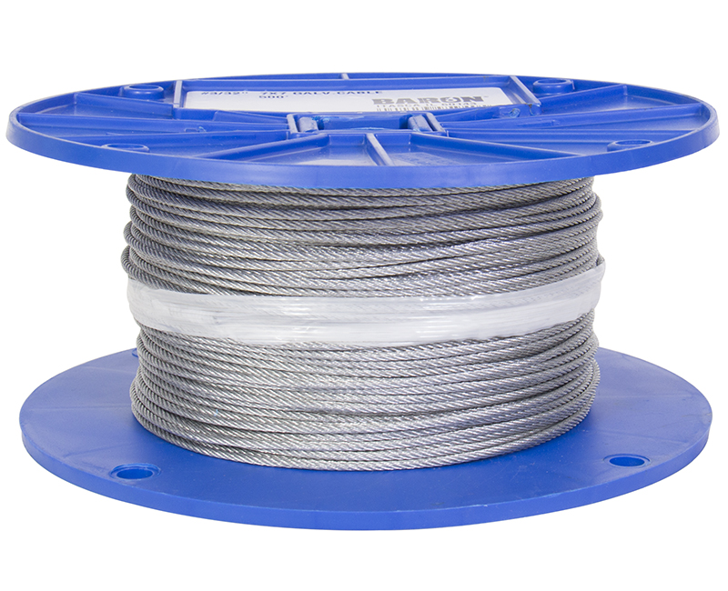 3/32" - 7 X 7 Galavanized Wire Rope - 500' Reel