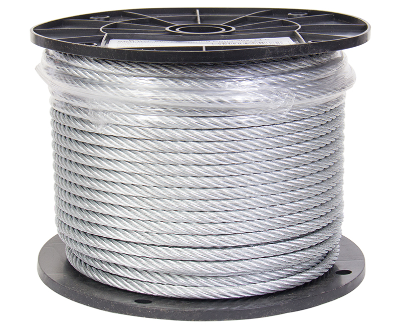 1/4" - 7 X 19 Galavanized Aircraft Cable - 250' Reel