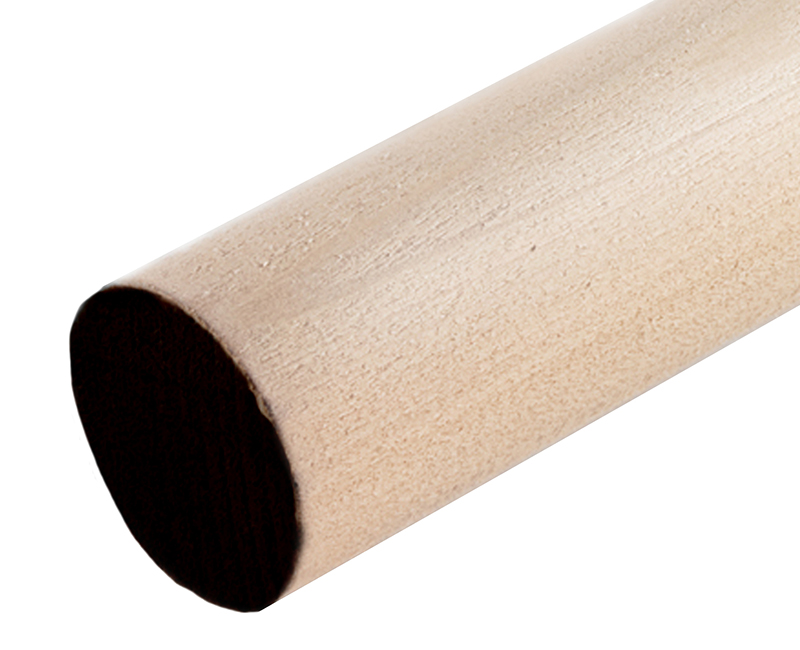 1-1/8" Black Hardwood Dowel