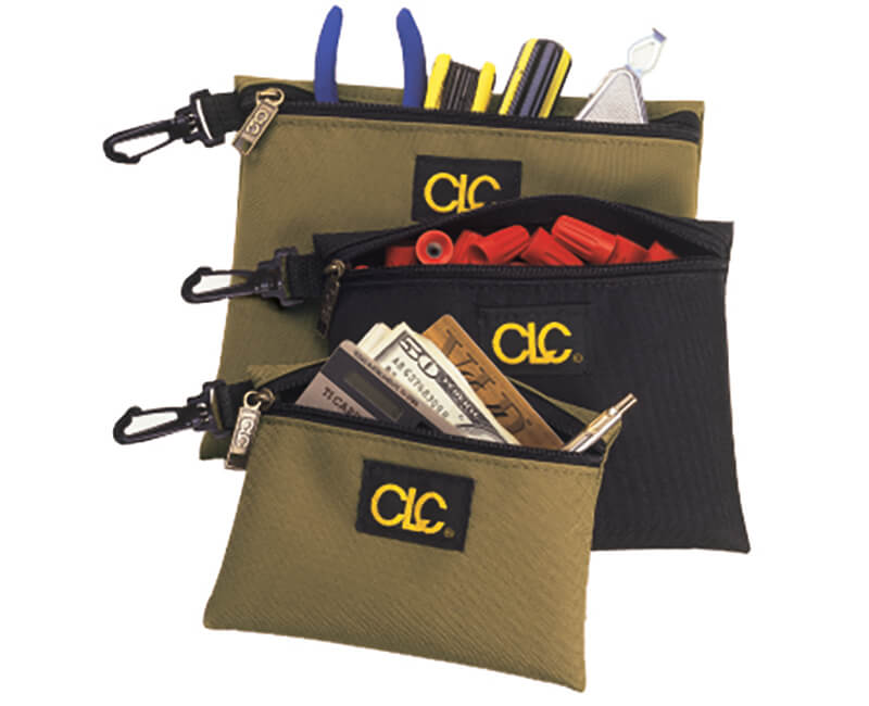 3 Multi-Purpose Clip-On Zippered Bags