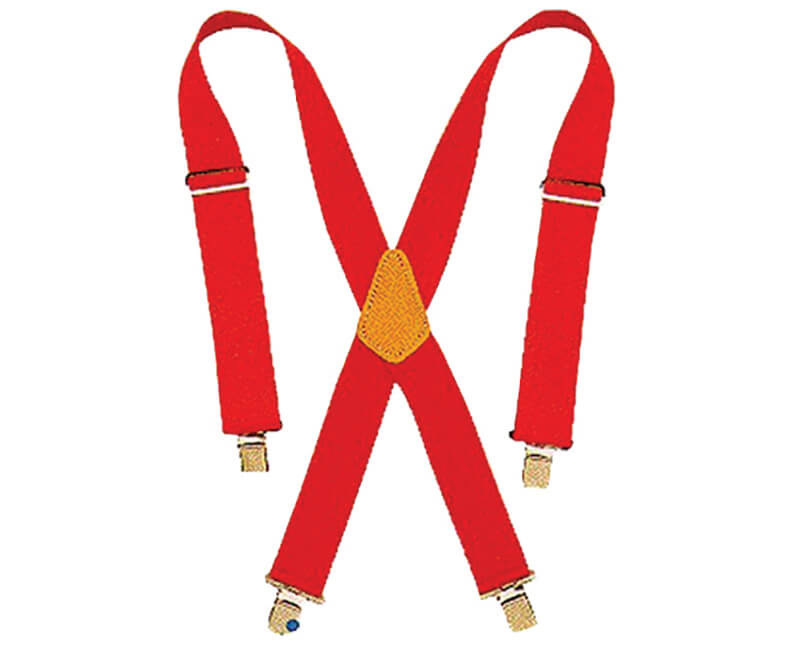 2" Heavy Duty Work Suspenders - Red