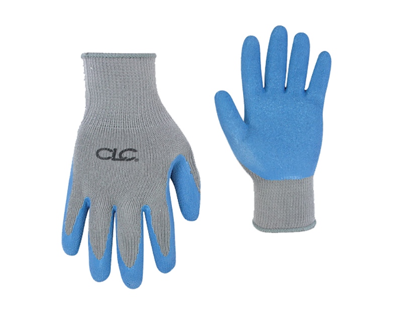 Blue Latex Grip Gloves - Large