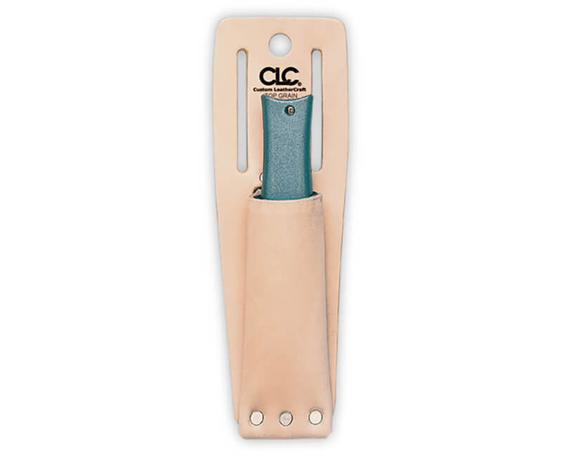 Top-Grain Leather Utility Knife Sheath With Fiber Liner