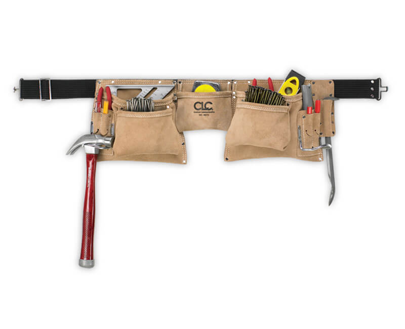 Suede Work Construction Apron - 12 Pockets