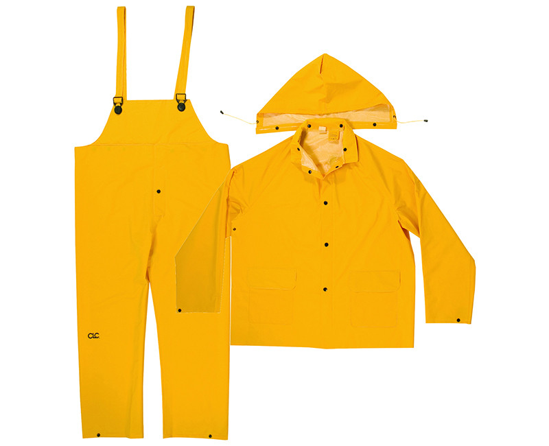 3PC HEAVY WEIGHT PVC RAINSUIT LARGE