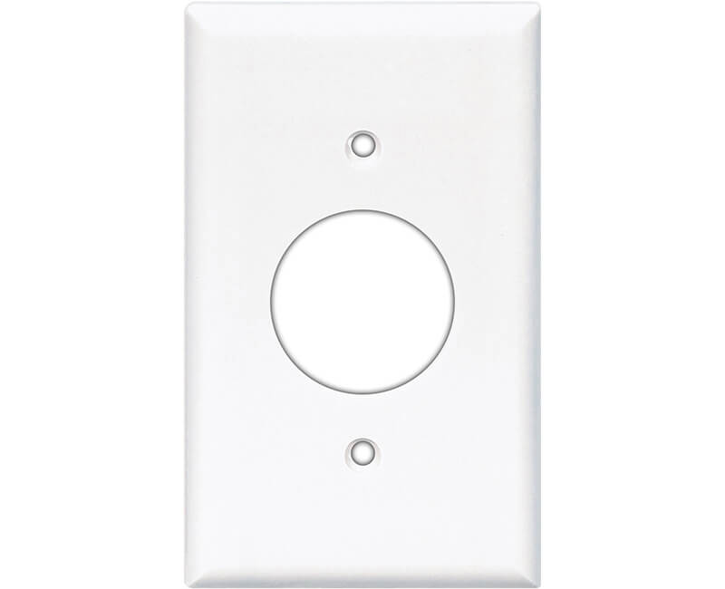 Single Gang Receptacle Wall Plate - White Bulk