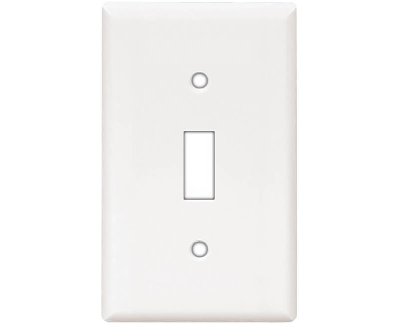 Single Gang Switch Plate - White Bulk