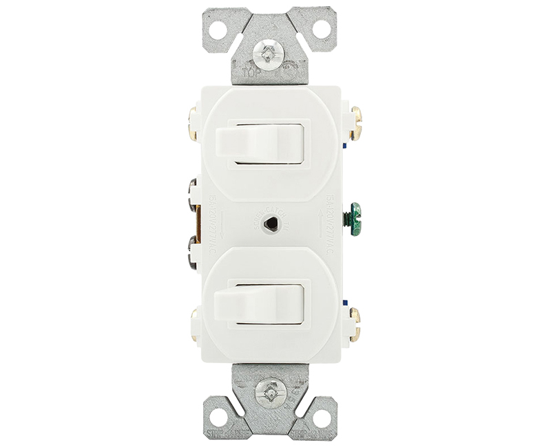 Switch Duplex Combination 3 Way - 15A White