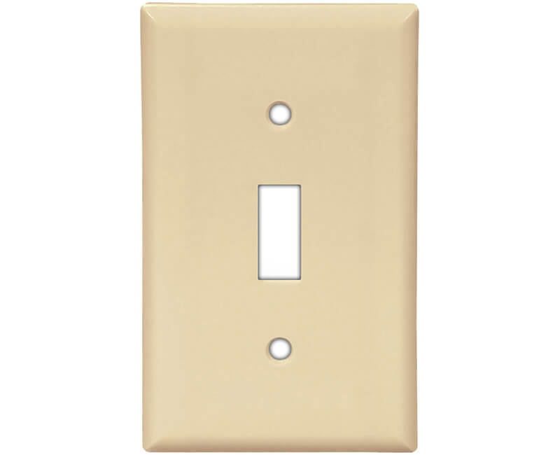 Single Gang Toggle Switch Plate - Ivory Bulk