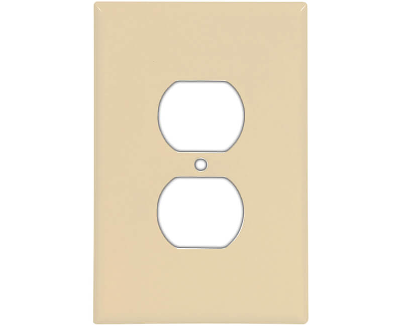 Oversized Duplex Receptacle Wall Plate - Ivory Bulk