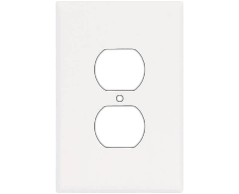 Oversized Duplex Receptacle Wall Plate - White Bulk