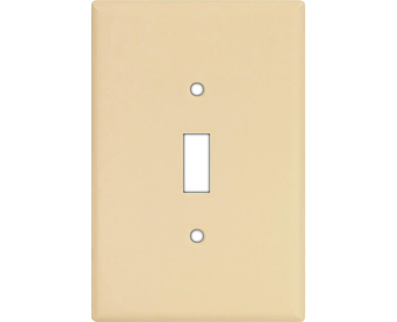 Oversize Single Gang Toggle Switch Plate - Ivory Bulk