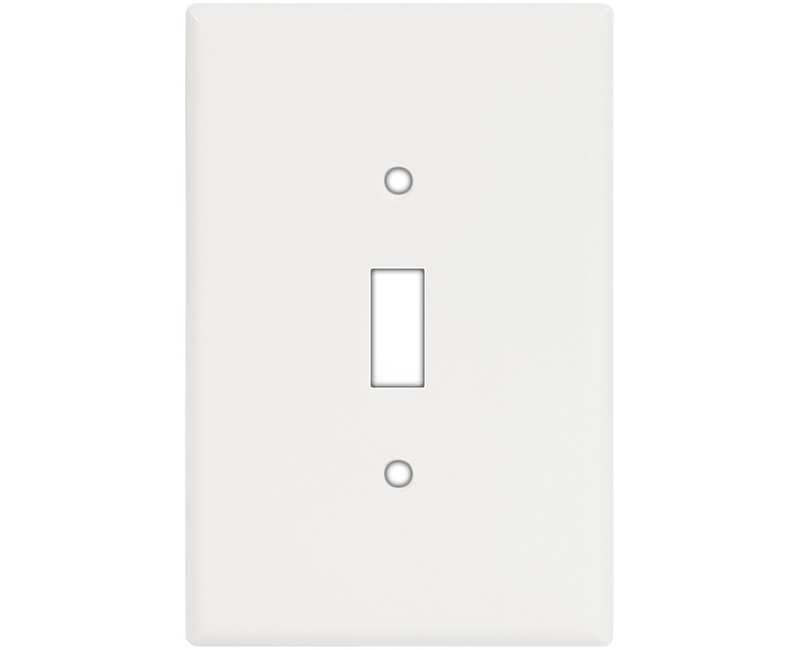 Oversize Single Midi Toggle Switch Plate - White Bulk