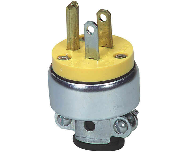 15 AMP 120V Vinyl Armoured Plug - Bulk