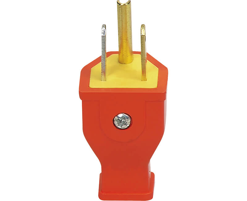 15 AMP 125V Grounded Thermoplastic Plug - Bulk