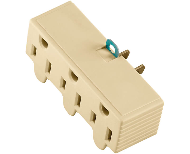 Triple Grounding Adapter - Ivory Bulk