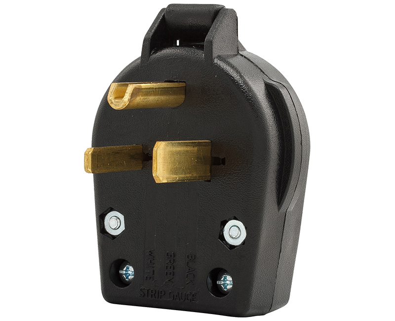 Plug Angle Univ 2P 3W - 30/50A Black