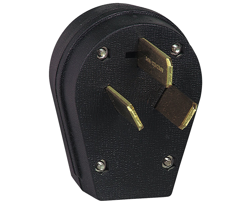 Plug Angle Univ 3P 3W - 30/50A Black