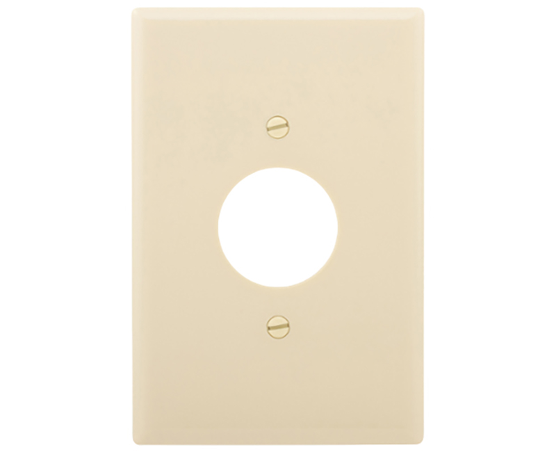 1 Gang Single Recp Thermoset Wallplate - Oversized Ivory