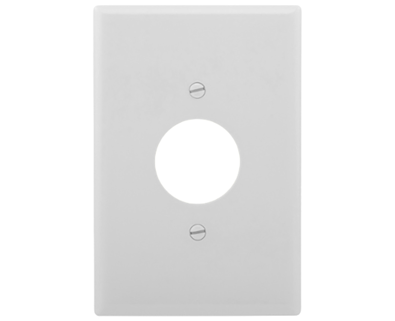 1 Gang Single Recp Thermoset Wallplate - Oversized White