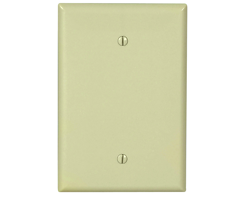 1 Gang Blank Thermoset Wallplate - Oversized Ivory