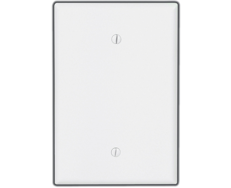 1 Gang Blank Thermoset Wallplate - Oversized White