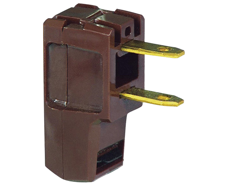 Super Plug Angle Polar 2P 2W - 15A Brown