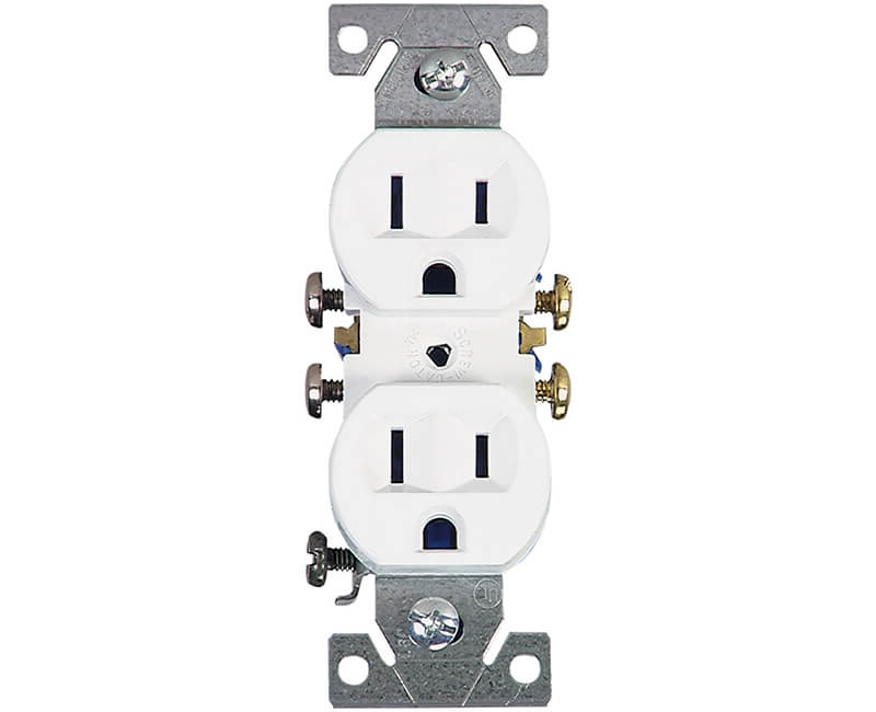 15 AMP 120 Volt Duplex Receptacle - White Boxed