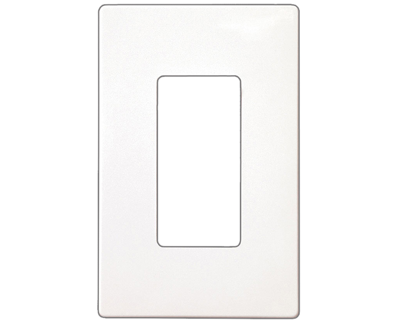 One Gang Decorator Screwless Wallplate - White