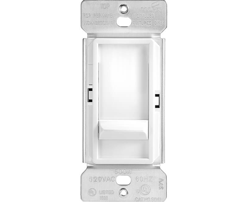 600 Watt Preset Slide Dimmer - White