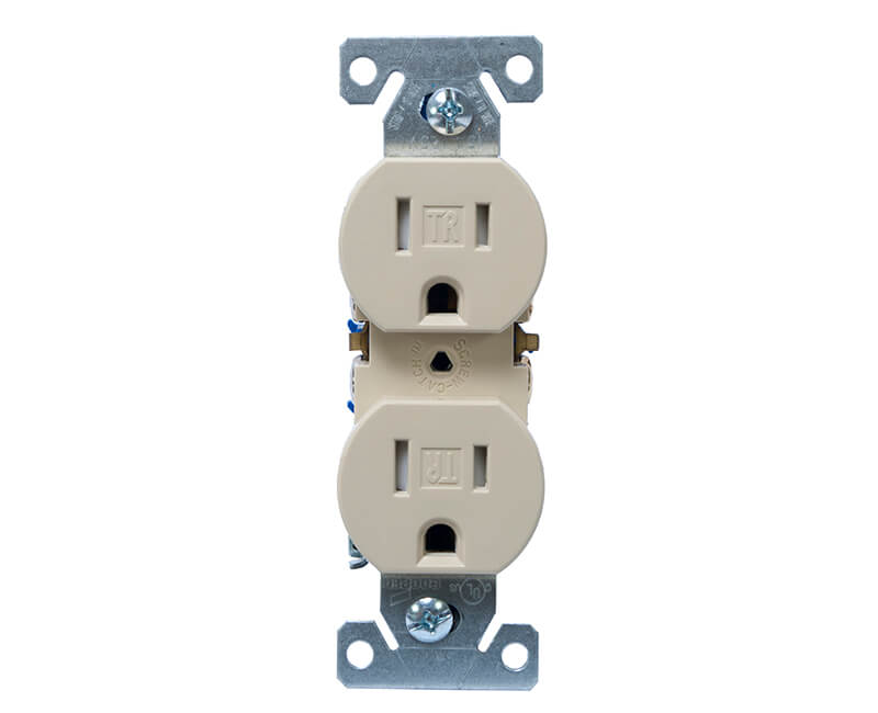 15 AMP Tamper-Resistant Duplex Receptacle - Ivory Boxed