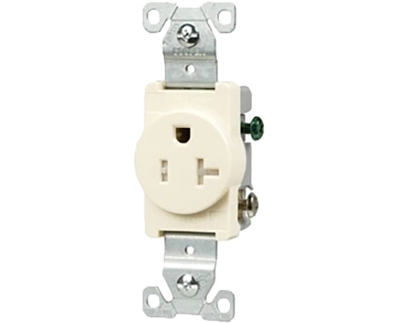 Single Receptacle Tr - 20A Ivory