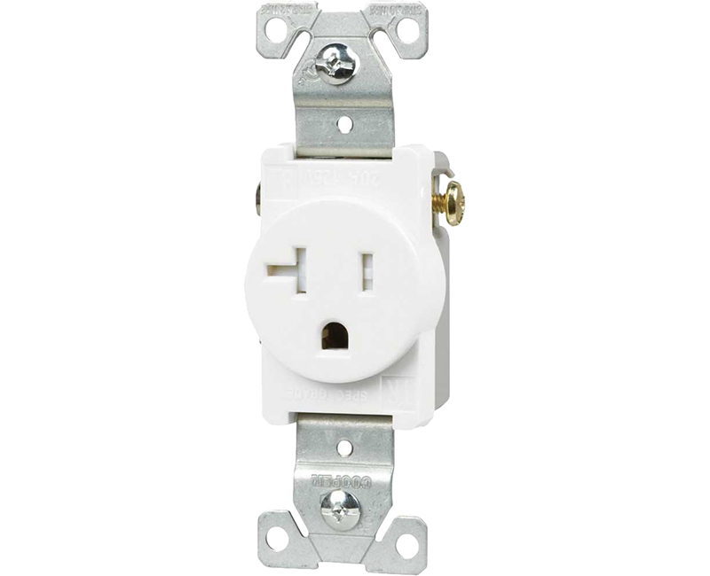 Single Receptacle Tr - 20A White