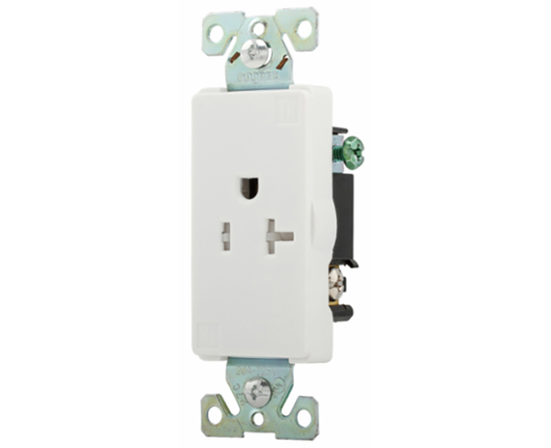 Single Receptacle Tr Deco 2P 3W - 20A White