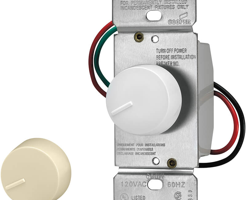 600 Watt Rotary Dimmer - White