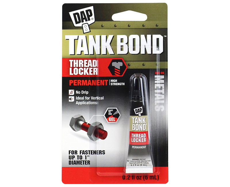 TANK BOND PERMANENT GEL THREADLOCKER HIGH STRENGTH 0.2 FL OZ RED