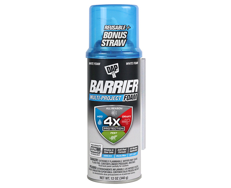 BARRIER MULTI PROJECT FOAM 4X PROTECTION 20 DEGREES TO 120 DEGREES FAHRENHEIT - ALL SEASON STOPS DRAFTS,BLOCKS WATER, & BLOCKS PEST